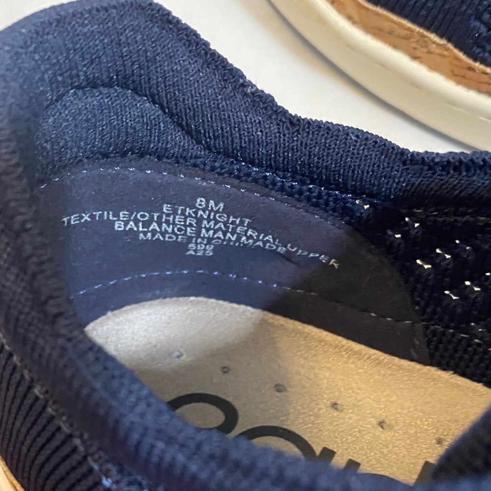 Earth Women's Knit Sneakers- Knight Navy Blue with Cork lining at sole - Picture 5 of 5